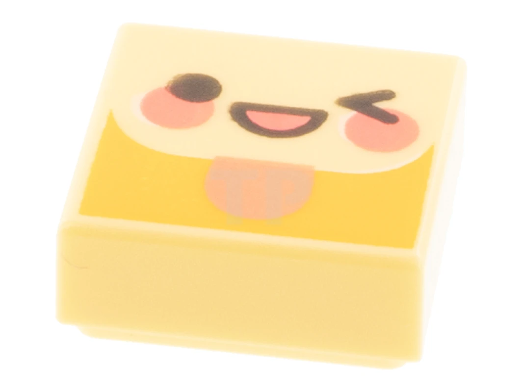 LEGO&reg; 6308528 - 3070pb202 - Tile 1 x 1 with Emoji Face Left Wink Pattern