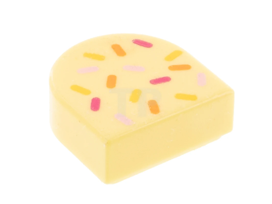 LEGO&reg; 6308525 - 24246pb010 - Fliese 1 x 1 Halbkreis mit Sprinkles-Muster