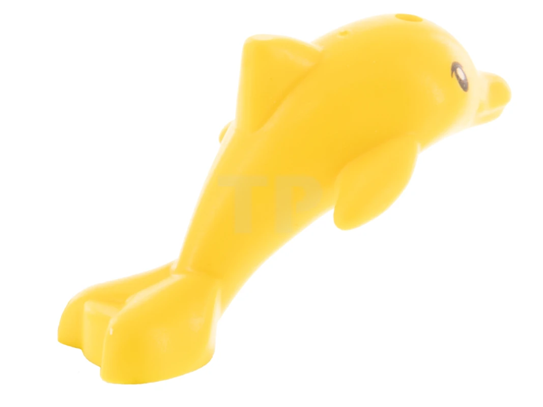 LEGO&reg; 6299642 - 49579pb02 - Dolphin Baby, Friends, Jumping with Black Eyes and Gold Spots Pattern