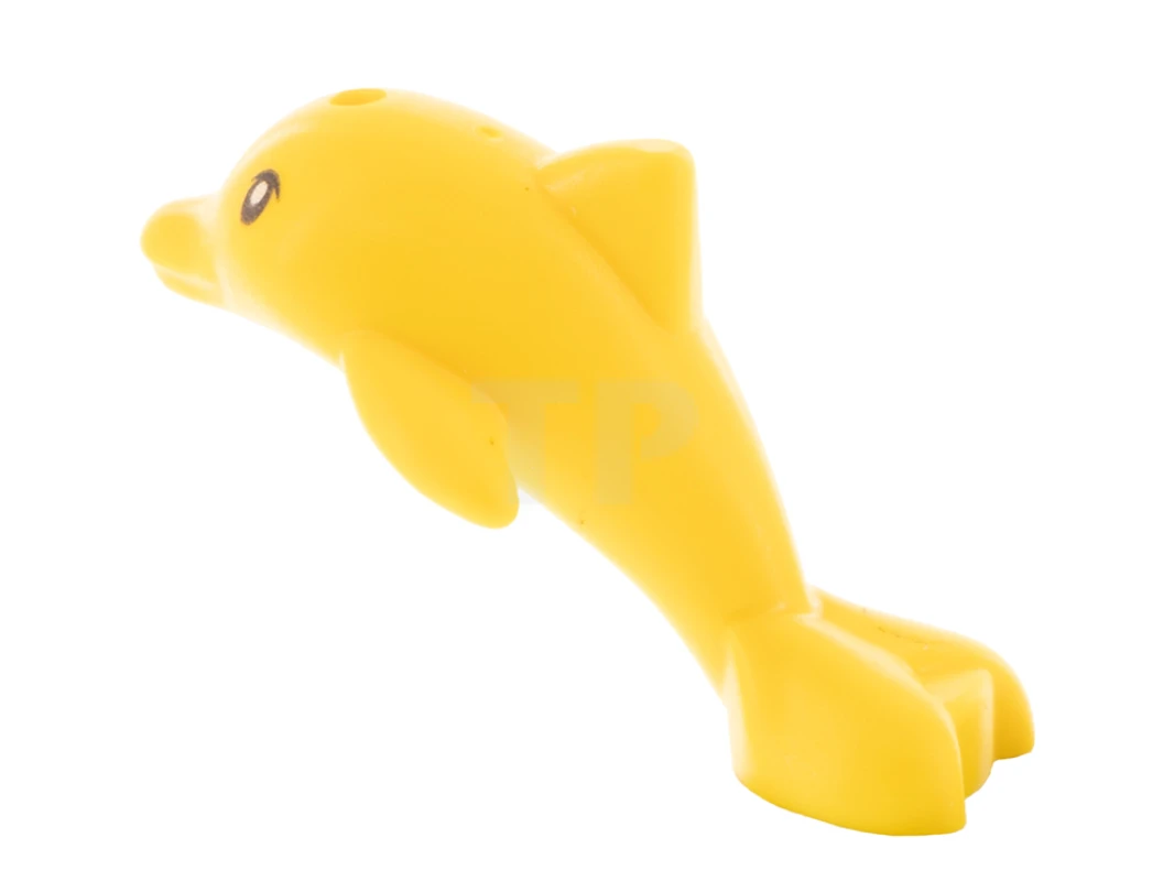 LEGO&reg; 6299642 - 49579pb02 - Dolphin Baby, Friends, Jumping with Black Eyes and Gold Spots Pattern