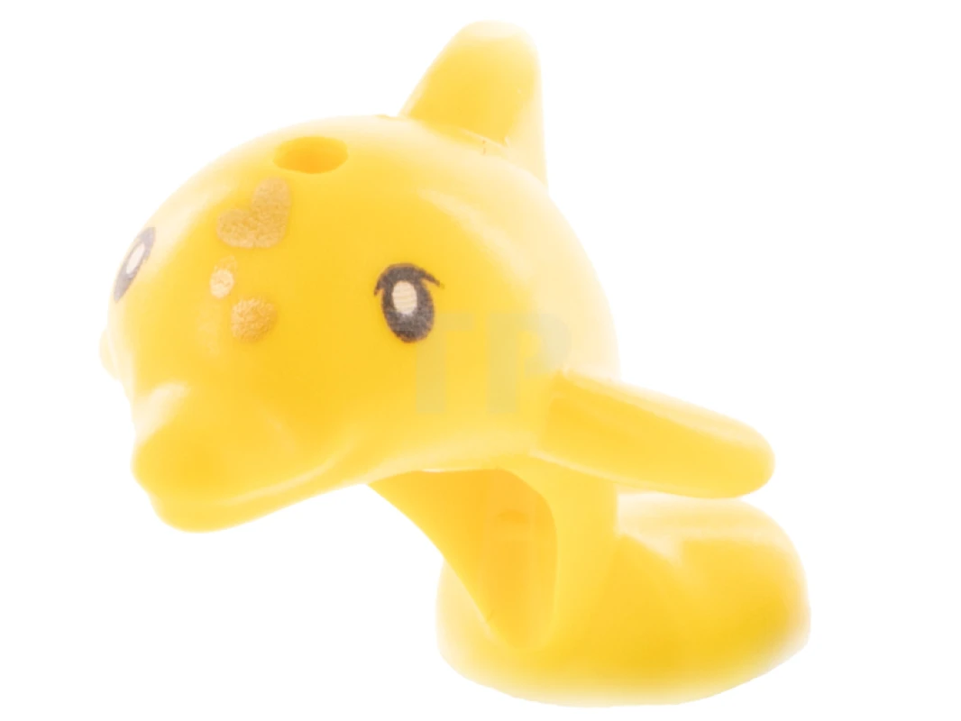 LEGO&reg; 6299642 - 49579pb02 - Dolphin Baby, Friends, Jumping with Black Eyes and Gold Spots Pattern