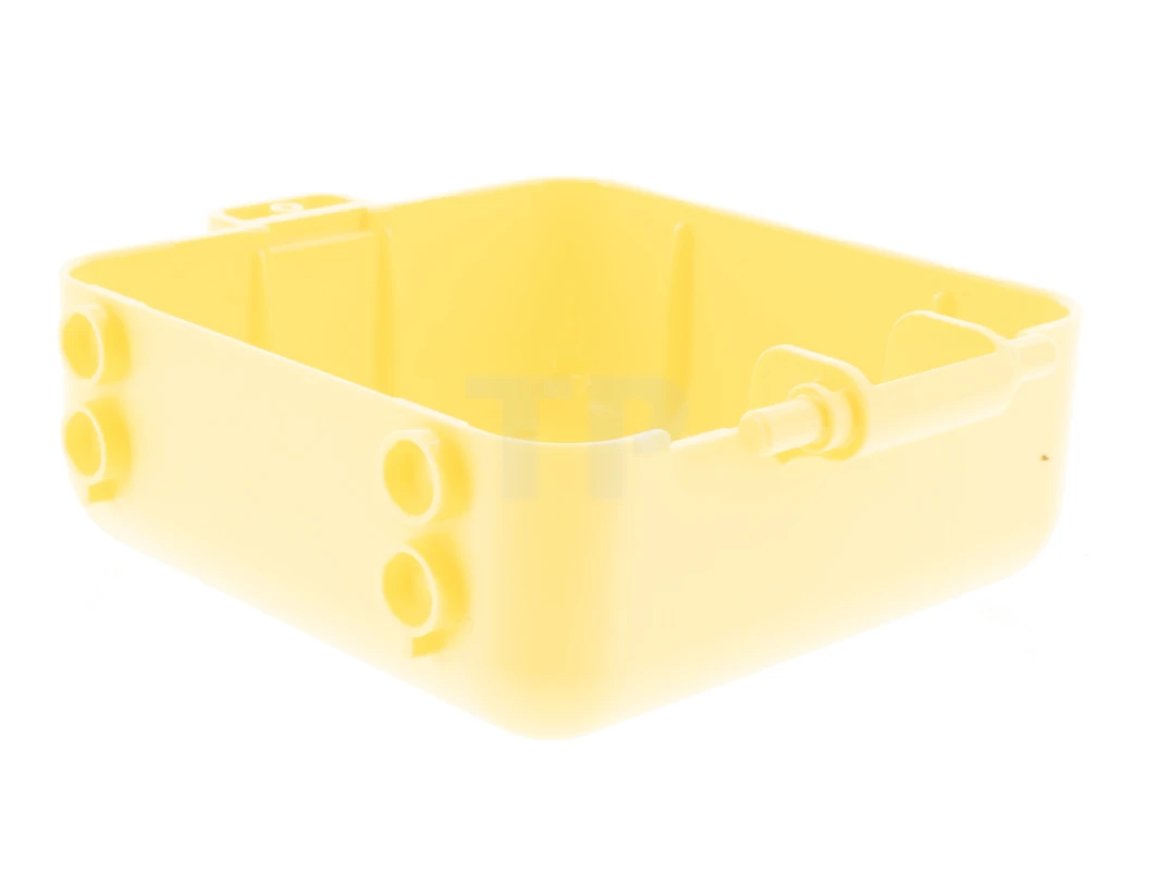 LEGO&reg; 6324830 - 64462pb01 - Container, Box 3 x 8 x 6 2/3 Half Front with Dark Blue, White, Dark Pink, and Bright Light Orange Pug Face with Tongue Pattern