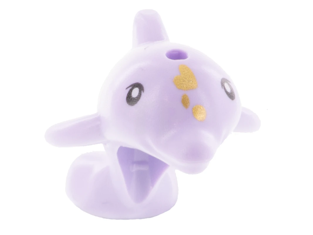 LEGO&reg; 6316428 - 49579pb02 - Dolphin Baby, Friends, Jumping with Black Eyes and Gold Spots Pattern