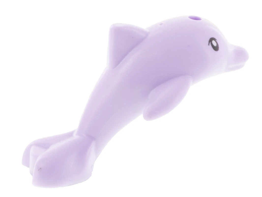 LEGO&reg; 6316428 - 49579pb02 - Dolphin Baby, Friends, Jumping with Black Eyes and Gold Spots Pattern