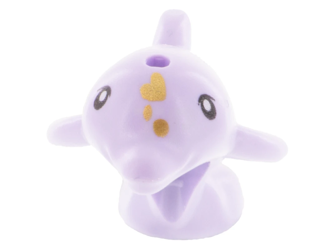 LEGO&reg; 6316428 - 49579pb02 - Dolphin Baby, Friends, Jumping with Black Eyes and Gold Spots Pattern