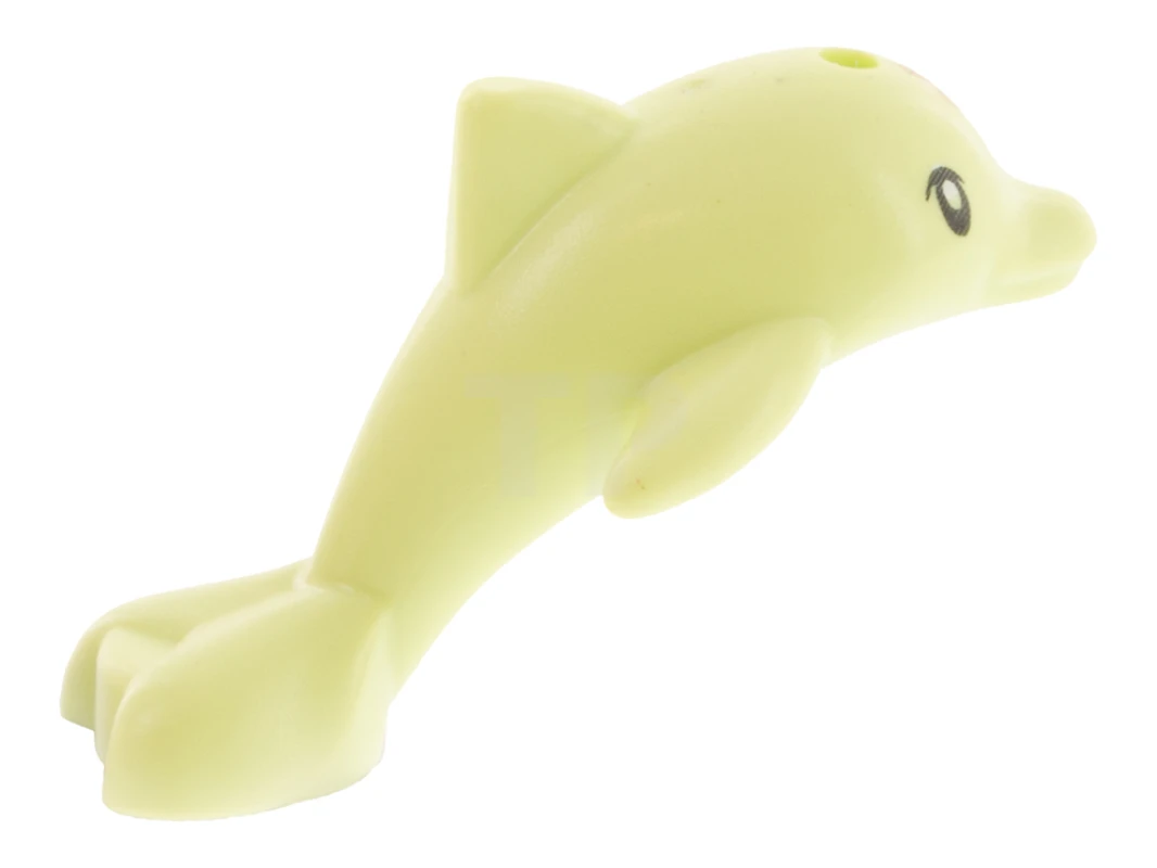 LEGO&reg; 6299644 - 49579pb02 - Dolphin Baby, Friends, Jumping with Black Eyes and Gold Spots Pattern