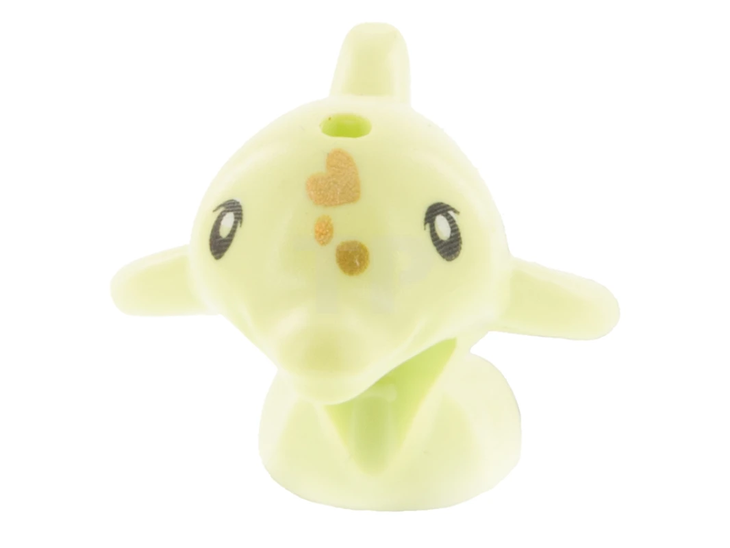 LEGO&reg; 6299644 - 49579pb02 - Dolphin Baby, Friends, Jumping with Black Eyes and Gold Spots Pattern