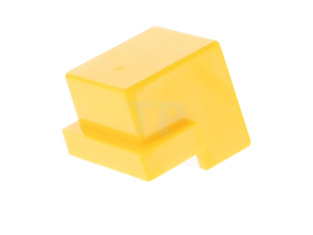 LEGO&reg; 6335412 - 19727pb006 - Creature Head Pixelated with Light Bluish Gray, White, Bright Light Yellow and Black Face Pattern (Minecraft Moobloom)