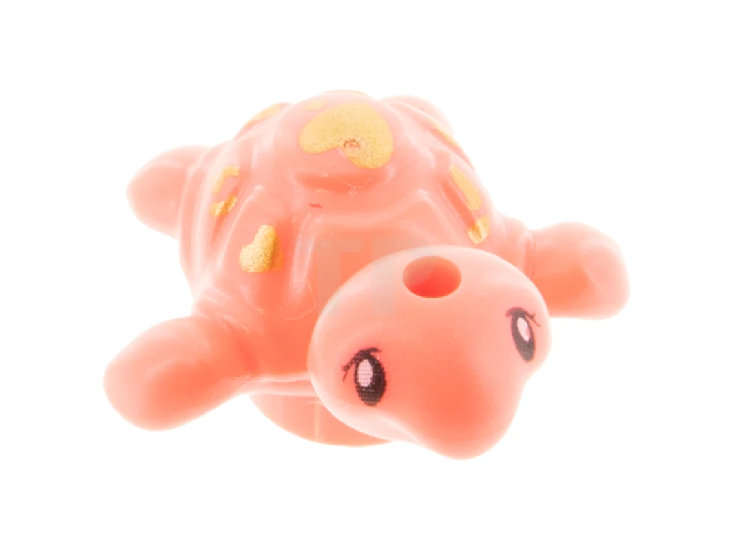 LEGO&reg; 6299625 - 49576pb02 - Bébé tortue, Friends avec des yeux noirs et un motif de taches dorées.