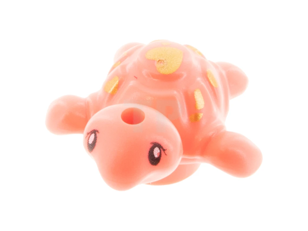 LEGO&reg; 6299625 - 49576pb02 - Bébé tortue, Friends avec des yeux noirs et un motif de taches dorées.