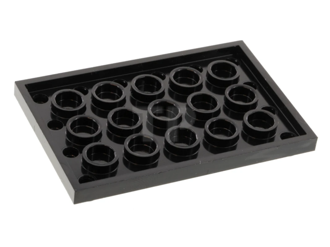 LEGO&reg; 6337102 - 6180pb141 - Tile 4 x 6 with Studs on Edges with 'DARTH VADER' Pattern