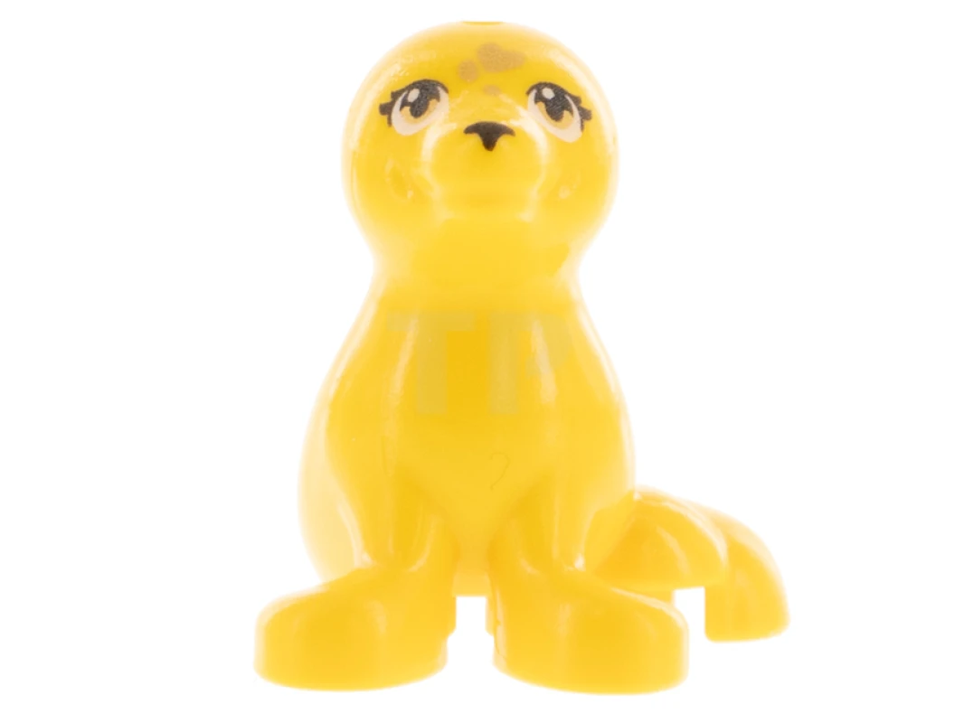 LEGO&reg; 6299606 - bb0682pb02 - Seal, Friends with Black Nose, Gold Eyes and Hearts on Forehead Pattern
