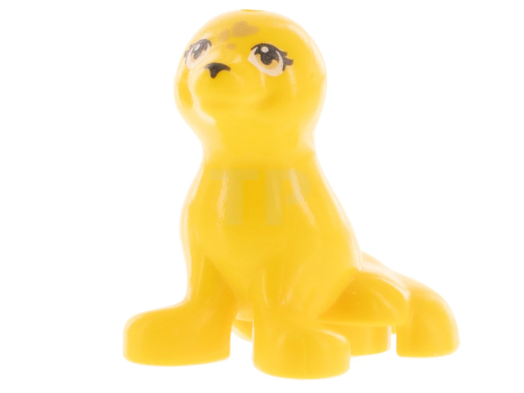 LEGO&reg; 6299606 - bb0682pb02 - Seal, Friends with Black Nose, Gold Eyes and Hearts on Forehead Pattern