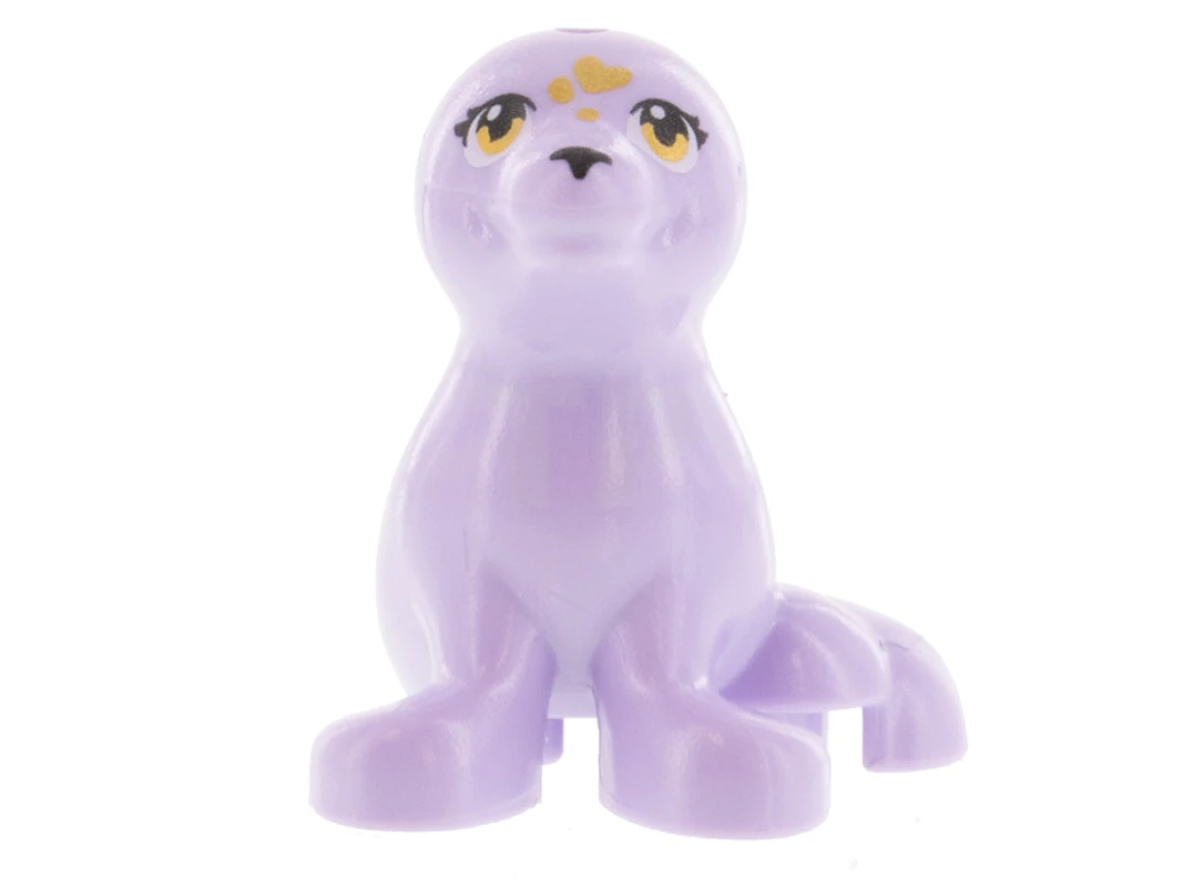 LEGO&reg; 6316430 - bb0682pb02 - Seal, Friends with Black Nose, Gold Eyes and Hearts on Forehead Pattern