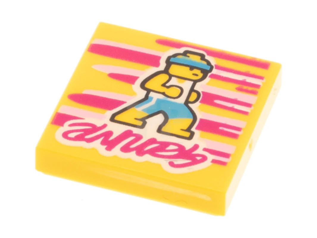 LEGO&reg;  - 3068pb1588 - Carreau 2 x 2 avec couverture d'album - Motif coureur