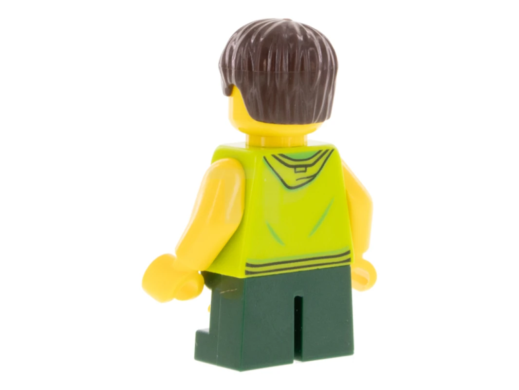LEGO&reg; LLP023 LEGOLAND Park Niño con pelo castaño oscuro, sudadera sin mangas verde lima y piernas cortas verde oscuro