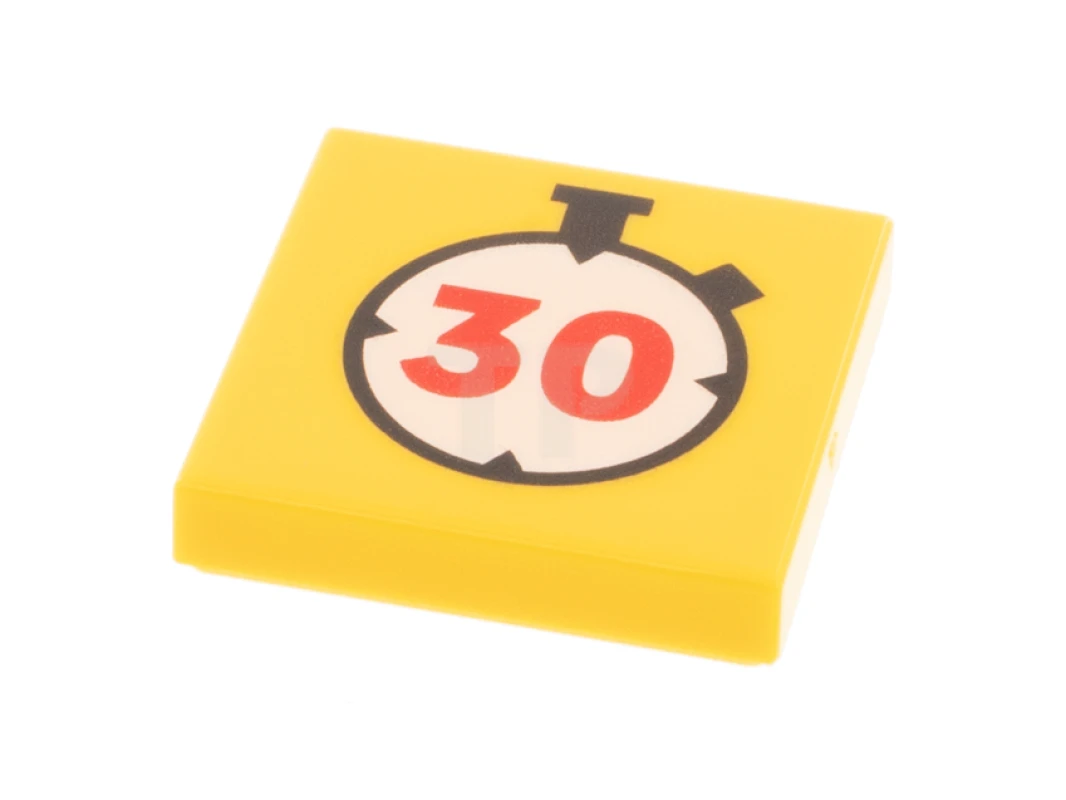 LEGO&reg; 6342130 - 3068pb1531 - Baldosa 2 x 2 con Patrón Reloj/Reloj de Parada