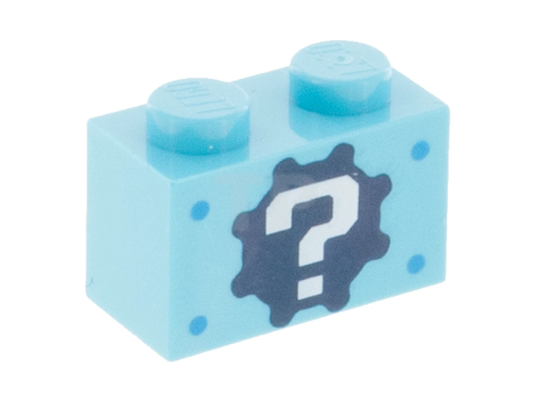 LEGO&reg; 6502825 - 3004pb042 - Steen 1 x 2 met vraagtekenpatroon