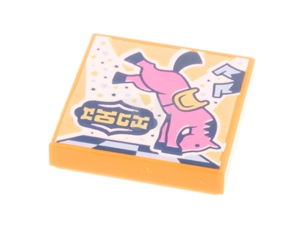 LEGO&reg;  - 3068pb1609 - Tile 2 x 2 with Album Cover - Bronco Horse Pattern