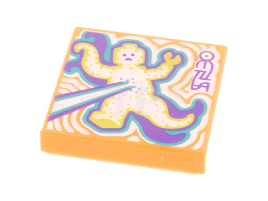 LEGO&reg;  - 3068pb1633 - Tile 2 x 2 with Album Cover - Ghost Zapping Pattern