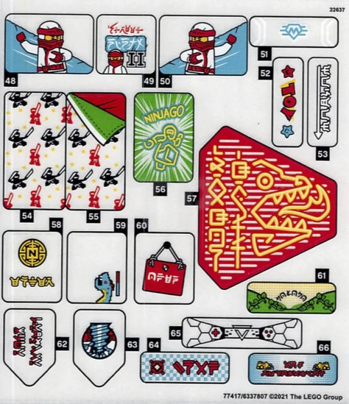 LEGO&reg; 6337807 - Pegatina para Set 71741 - Hoja 3