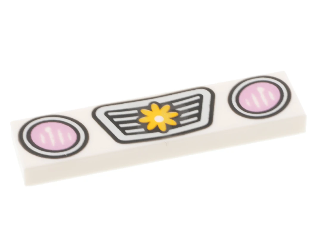 LEGO&reg; 6346806 - 2431pb705 - Tile 1 x 4 with Headlights and Grille Pattern