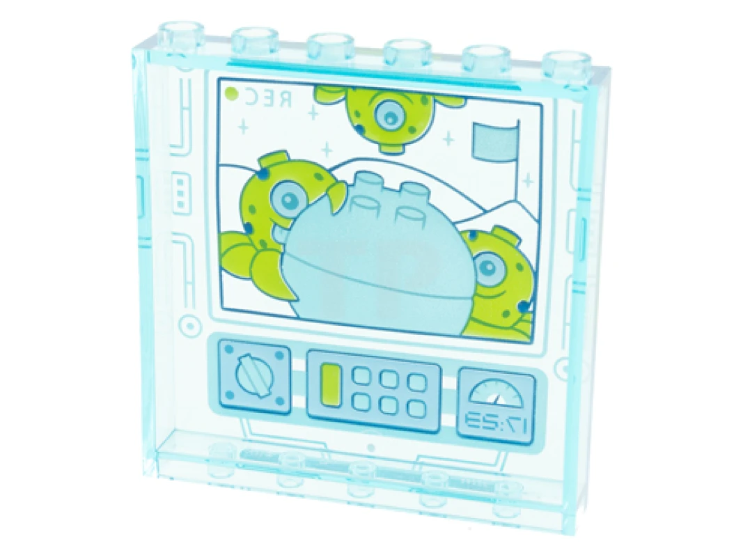 LEGO&reg; 6346805 - 59349pb236 - Panel 1 x 6 x 5 with Screen with Planet Surface Pattern