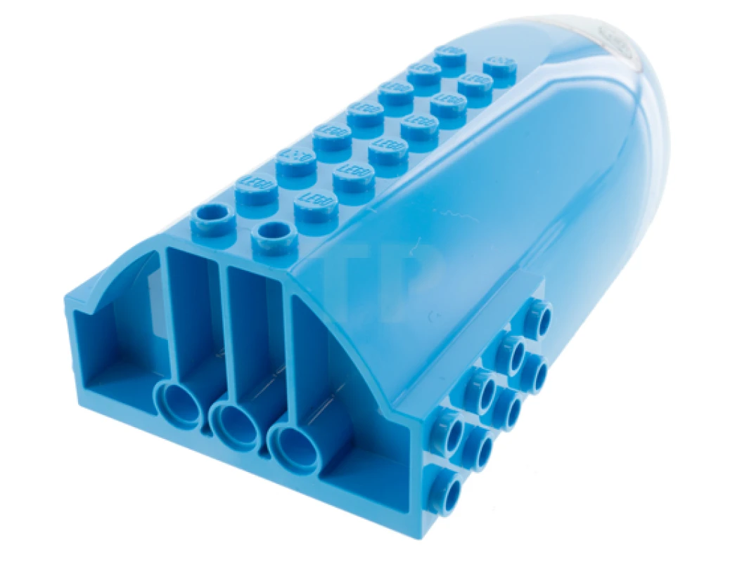 LEGO&reg; 6342610 - 74164pb01 - Aircraft Fuselage Forward Top Curved 6 x 16 x 3 with Space Rocket Window with Silver Frame Pattern