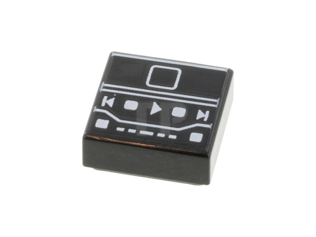 LEGO&reg; 6323901 - 3070pb219 - Carreau 1 x 1 avec motif d'écran de lecteur de musique numérique.