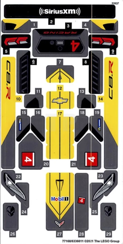 LEGO&reg;  - Sticker for Set 76903 - Sheet 1