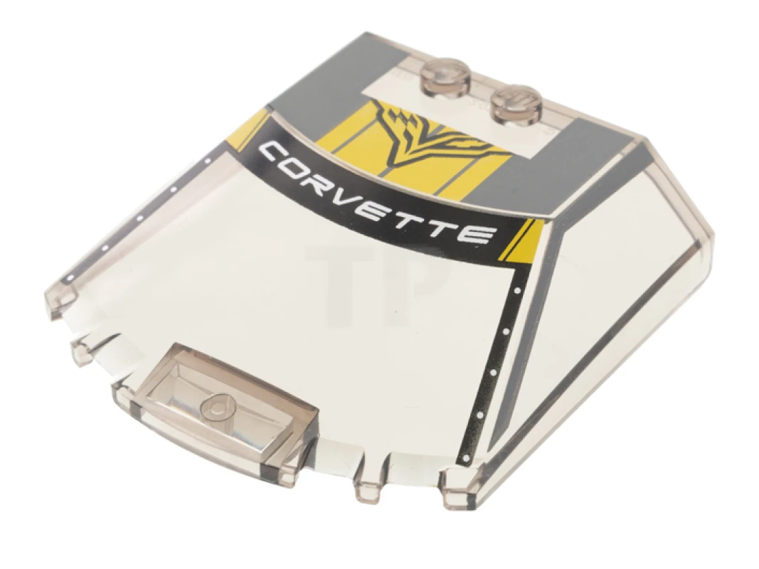 LEGO&reg; 6323921 - 65633pb04 - Windscreen 6 x 6 x 1 1/3 with 'CORVETTE' and Logo Pattern