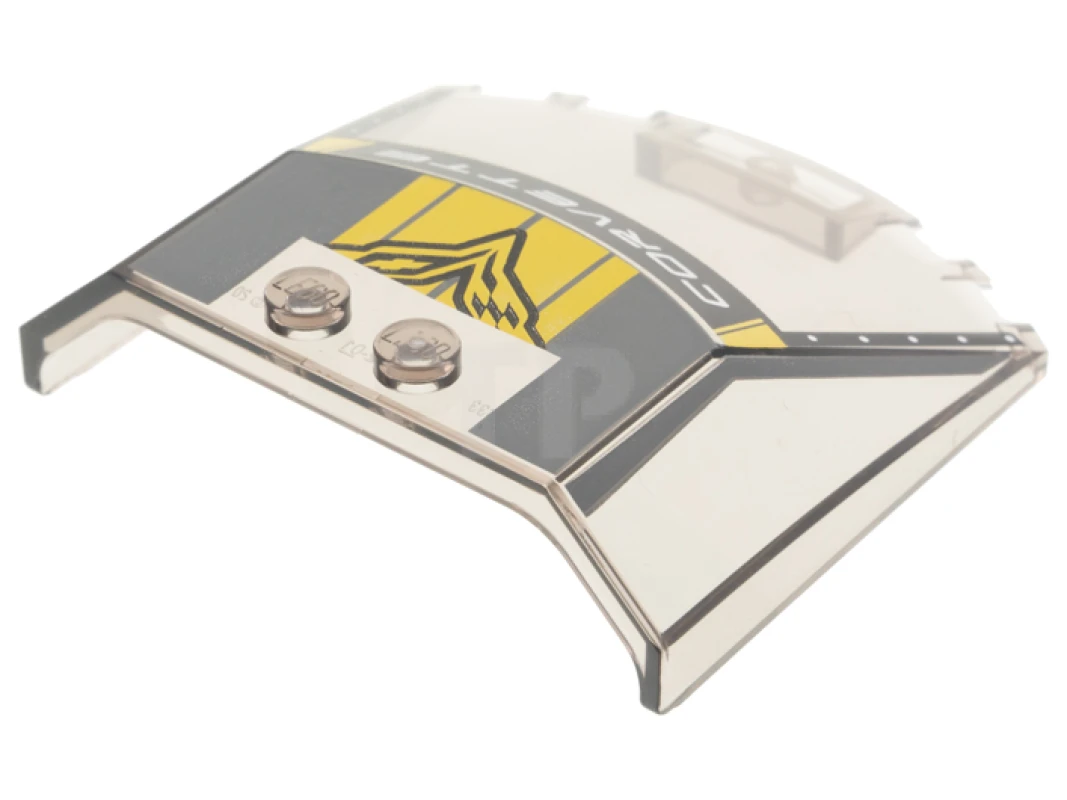 LEGO&reg; 6323921 - 65633pb04 - Windscreen 6 x 6 x 1 1/3 with 'CORVETTE' and Logo Pattern