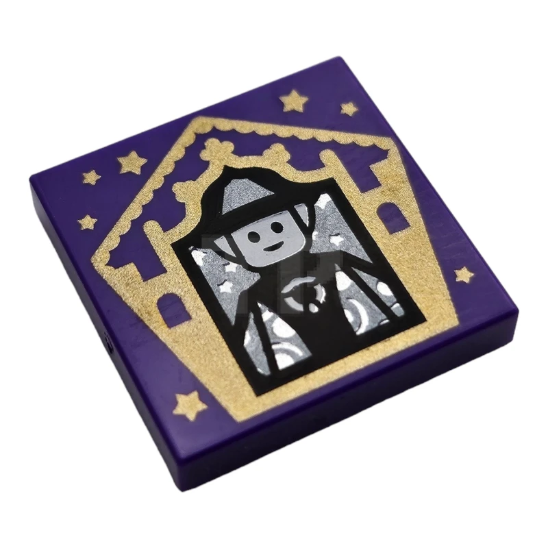 LEGO&reg; 6342521 - 3068pb1746 - Tile 2 x 2 with Groove with Chocolate Frog Card Minerva McGonagall Pattern