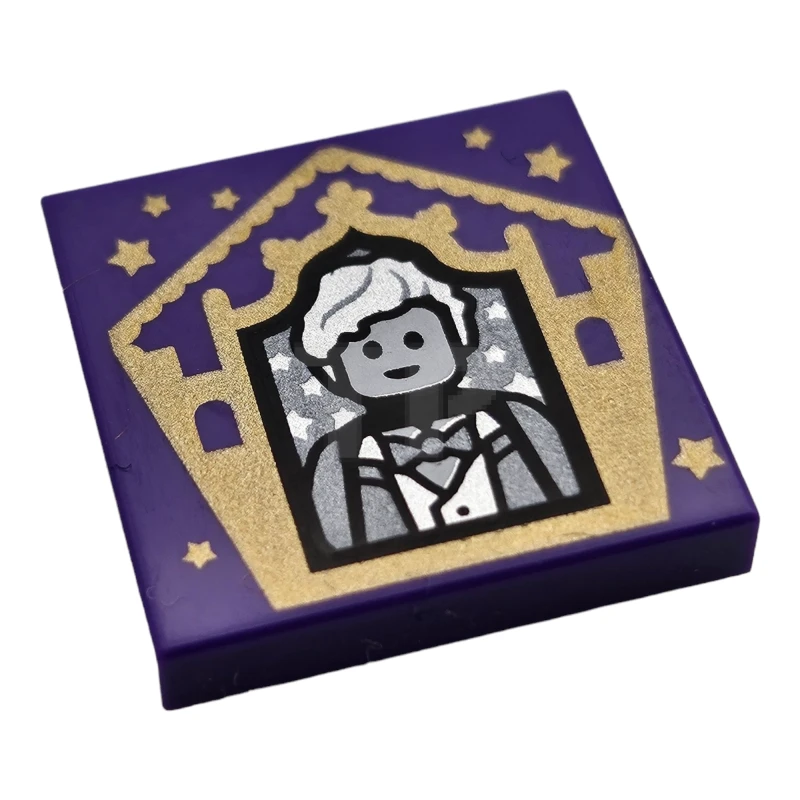 LEGO&reg; 6342521 - 3068pb1751 - Tile 2 x 2 with Groove with Chocolate Frog Card Newt Scamander Pattern