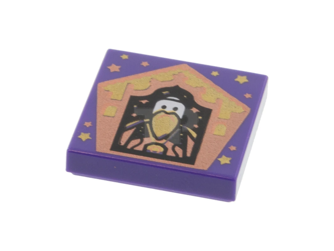 LEGO&reg; 6342521 - 3068pb1748 - Tile 2 x 2 with Chocolate Frog Card Salazar Slytherin Pattern