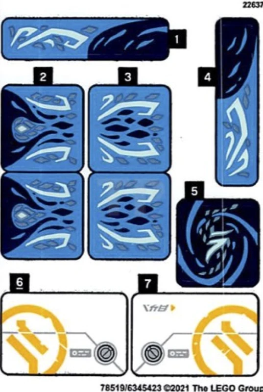 LEGO&reg; 6345423 - Autocollant pour l'ensemble 71754
