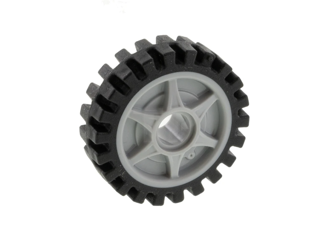 LEGO&reg; 6336638 - 74214c01 - Wheel 24 x 7 with Shallow Spokes with Fixed Black Rubber Tire