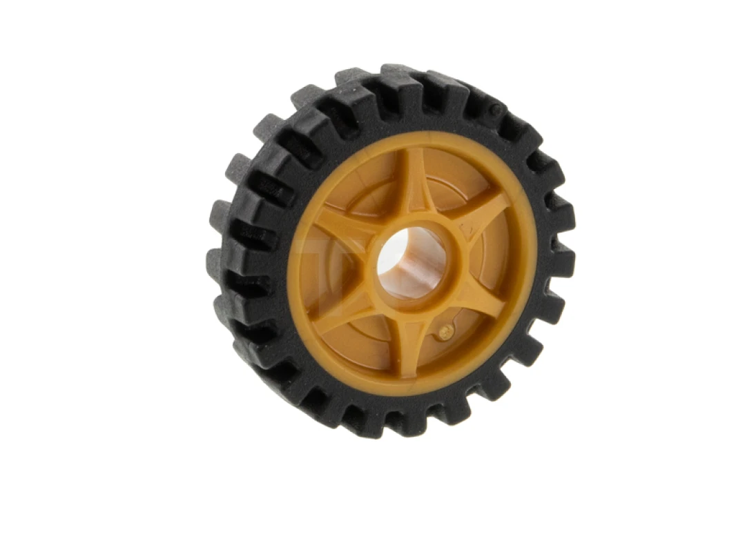 LEGO&reg; 6344199 - 74214c01 - Wheel 24 x 7 with Shallow Spokes with Fixed Black Rubber Tire