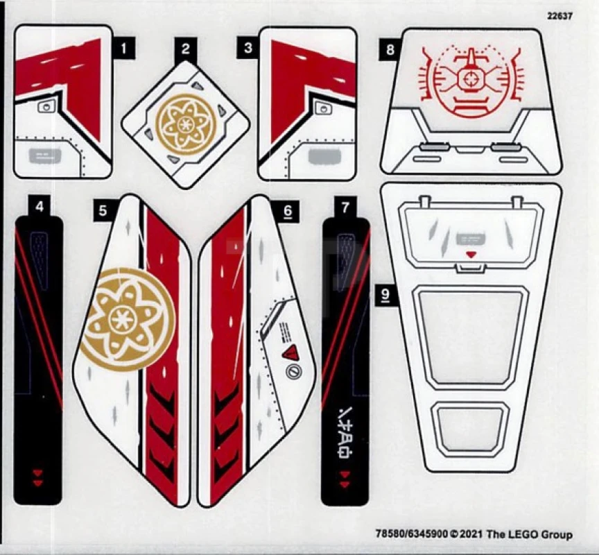 LEGO&reg; 6345900 - Pegatina para Set 71739