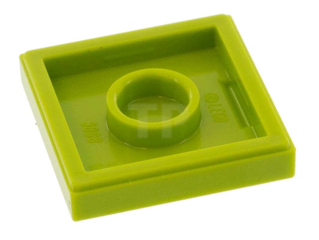 LEGO&reg;  - 3068pb1776 - Tile 2 x 2 with Groove with BeatBit Album Cover - Coral and Dark Blue Tree Pattern