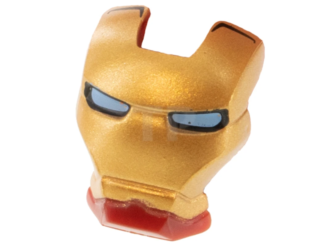 LEGO&reg; 6221311 - 10908pb12 - Minifigure, Visor Top Hinge with Gold Face Shield and Bright Light Blue Eyes Pattern