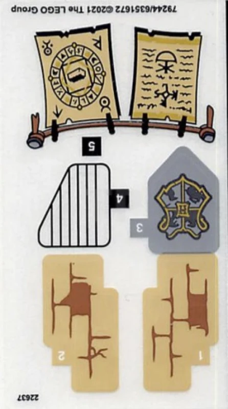 LEGO&reg; 6351672 - Adesivo per il set 76387