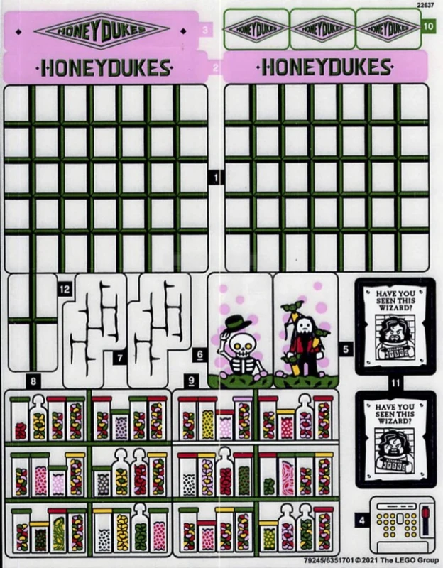 LEGO&reg; 6351701 - Sticker for Set 76388 - Sheet 1