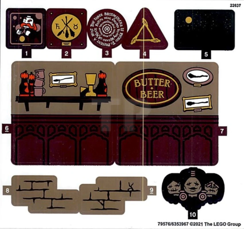 LEGO&reg; 6353967 - Sticker for Set 76388 - Sheet 2