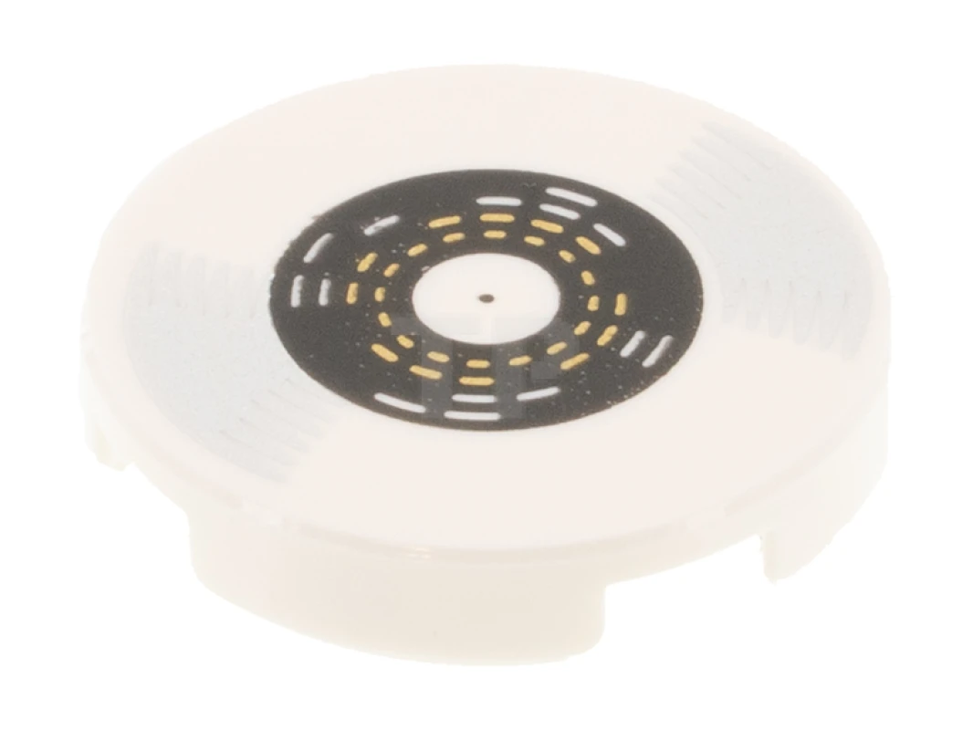 LEGO&reg; 6346038 - 14769pb451 - Carreau 2 x 2 rond avec O inférieur et motif de disque microsillon.