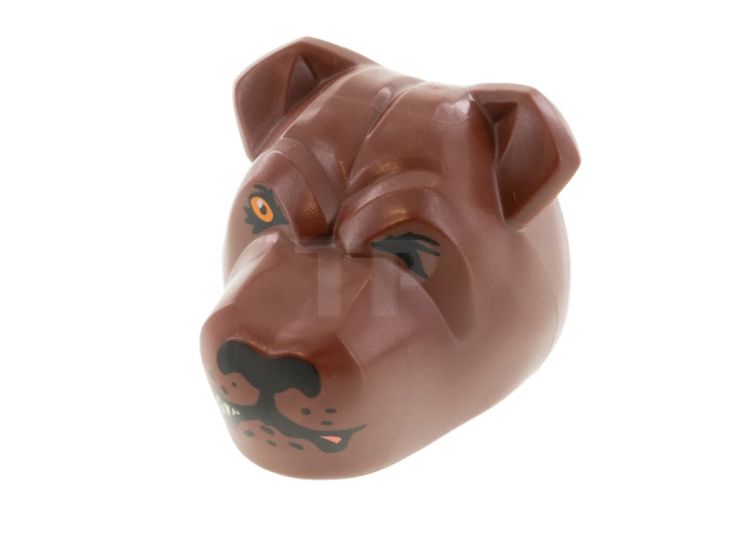 LEGO&reg; 6372074 - 78536pb02 - Dog Head with Snarling Mouth Pattern (Fluffy)
