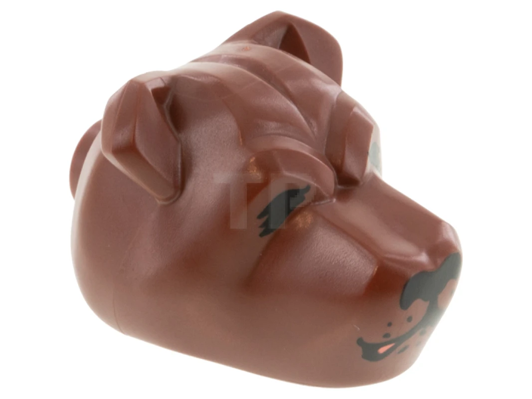 LEGO&reg; 6372218 - 78536pb01 - Dog Head with Mouth with Drool Pattern (Fluffy)