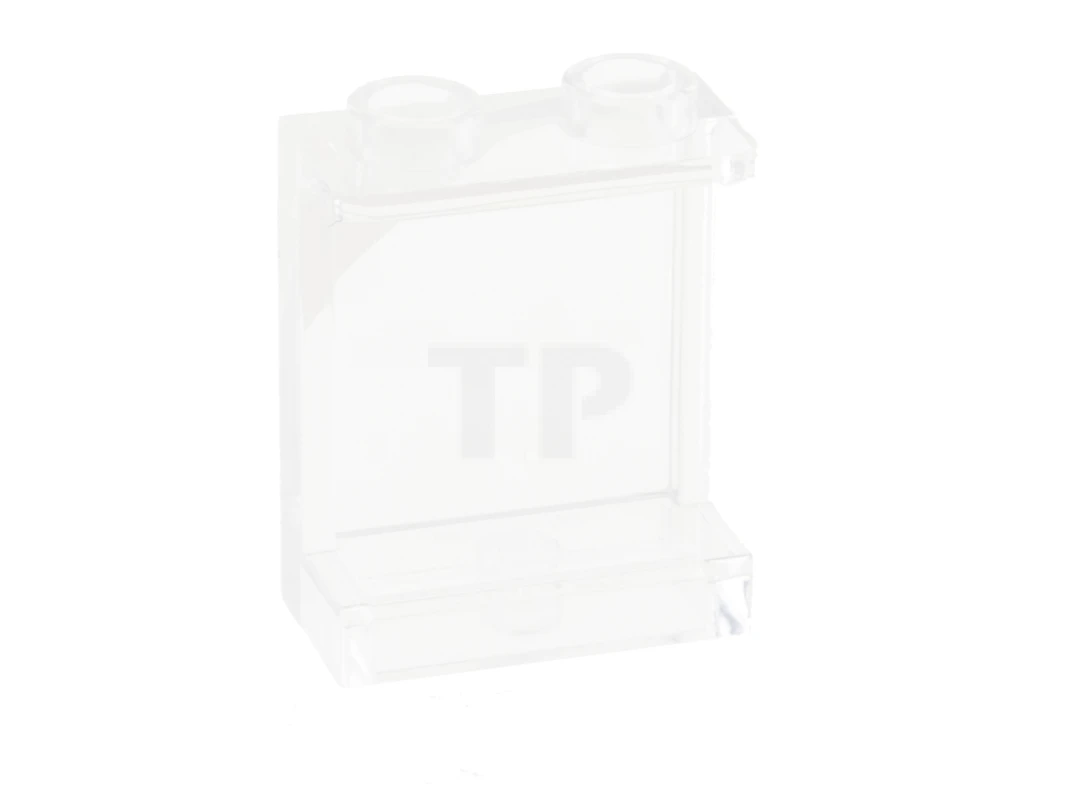 LEGO&reg; 6343853 - 87552pb070L - Panel 1 x 2 x 2 with Side Supports - Hollow Studs with White Curved Corner Pattern Model Left Side