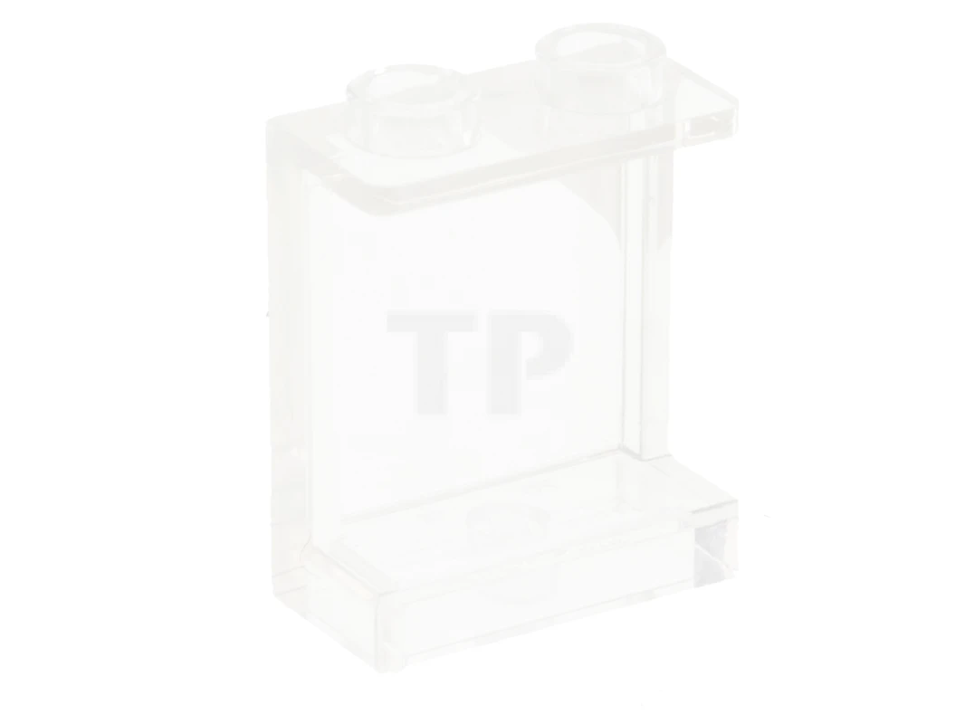 LEGO&reg; 6343002 - 87552pb070R - Panel 1 x 2 x 2 with Side Supports - Hollow Studs with White Curved Corner Pattern Model Right Side