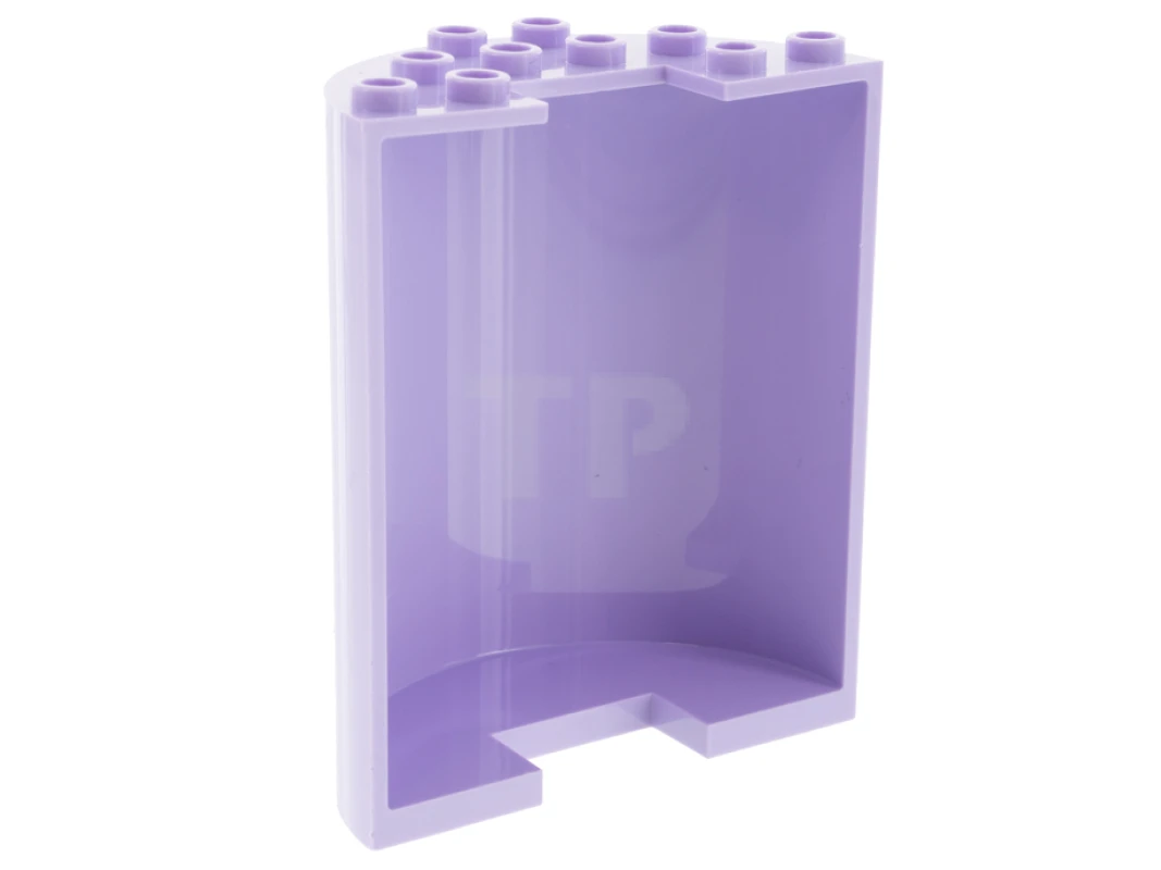 LEGO&reg; 6354159 - 87926pb022 - Cylinder Half 3 x 6 x 6 with 1 x 2 Cutout with White Window, Gold Lattice, Beast Face and Bricks with Stars Pattern